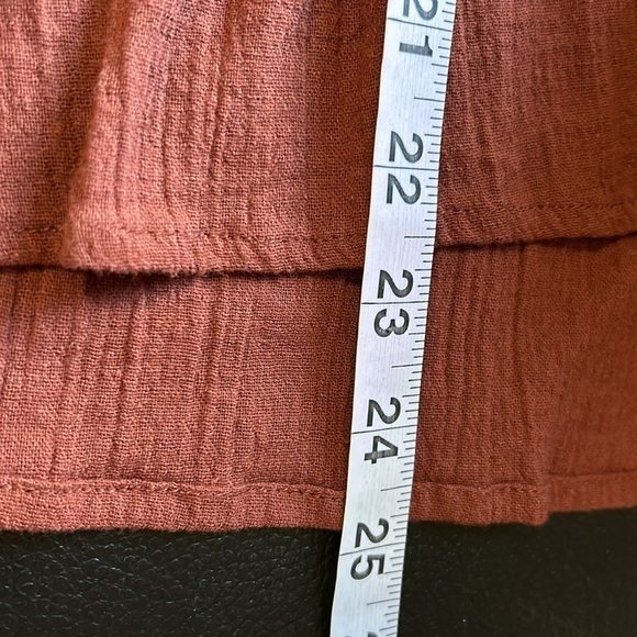 Antik Batik Top Line Embroidered Blouse Brown Hand Stitched Anthro Sz XS NEW - Picture 15 of 16